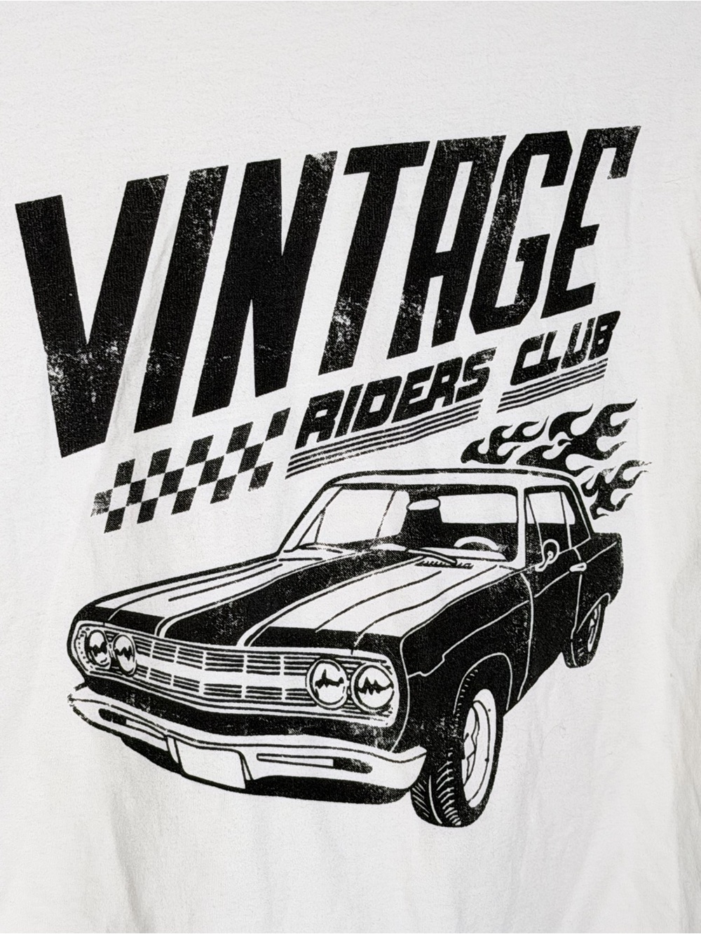 Zutter White Vintage Riders Club Graphic Crop Top - Picture 2 of 6